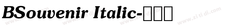 BSouvenir Italic字体转换